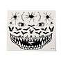12 pcs 12 style lumineux halloween horreur tatouages temporaires amovibles papier visage autocollants, brillent dans le noir, rectangle
