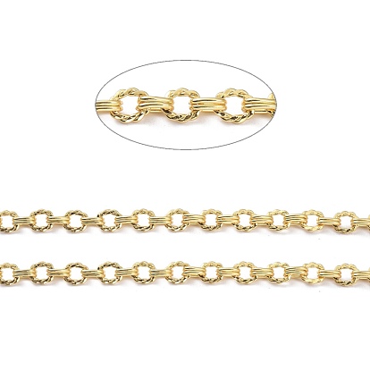 Brass Cable Chains, with Spool, Unwelded