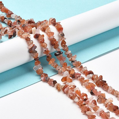 Natural South Red Agate Beads Strands, Chip