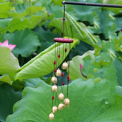 Lucky Wind Chime, with Wood, Metal Windbell for Home Patio Outdoor Garden Hanging Decoration