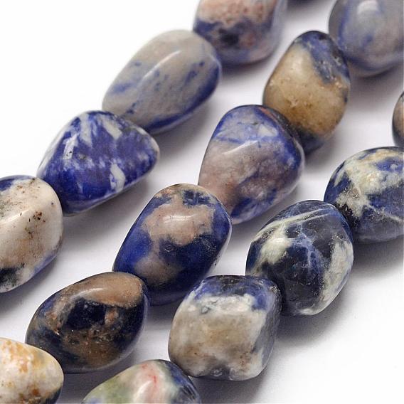 Natural Sodalite Beads Strands, Nuggets
