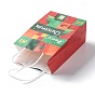 Christmas Theme Kraft Paper Gift Bags, with Handles, Shopping Bags