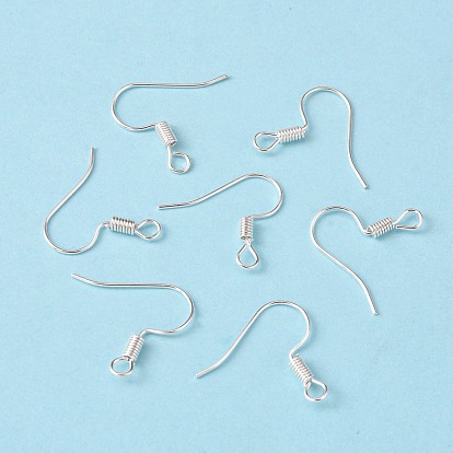 Jewelry Findings, Cadmium Free & Lead Free, Iron Earring Hooks, with Horizontal Loop, 16x14mm