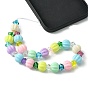 Sangles mobiles en perles acryliques citrouille, Décoration d'accessoires mobiles en fil de nylon