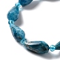 Natural Apatite Beads Strands, Faceted, Teardrop