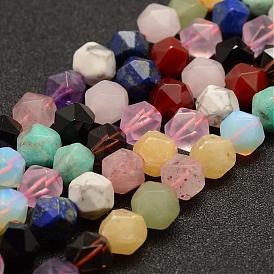 Perles naturelles et synthétiques pierres précieuses brins, facette, étoiles coupées perles rondes