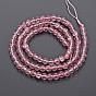 Crackle Glass Beads Strands, Dyed & Heated, Round