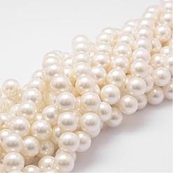 Shell-Perle Perle Stränge, lose Perlen für die Schmuckherstellung, Klasse A, Runde