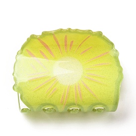 Lemon Pattern Acrylic Claw Hair Clips, Hair Accessories for Girls