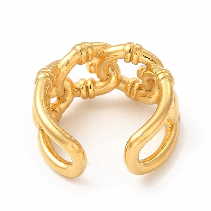 Placage ionique (ip) 304 anneau de manchette en acier inoxydable, fermoirs creux forme anneaux ouverts pour hommes femmes