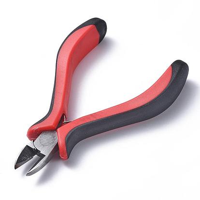 Carbon Steel Jewelry Plier Sets, Ferronickel, Round Nose, Side Cutting Pliers and Wire Cutters, 110~130x45~80mm
