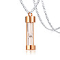 Glass Hourglass Urn Ashes Pendant Necklace, 316L Stainless Steel Memorial Jewelry for Men Women