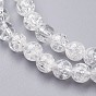Natural Crackle Crystal Bead Strands, Round