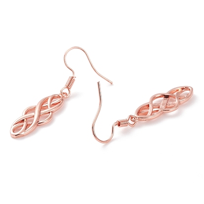 Brass Dangle Earrings, Trinity Knot/Triquetra