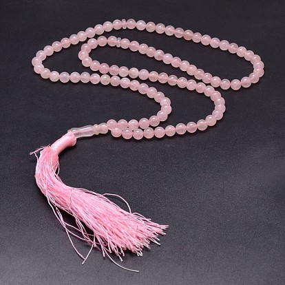 Natural Gemstone Mala Beads Bracelets, 630mm