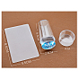 Full Transparent Silicone Nail Art Seal Stamp and Large Scraper Set, Nail Printing Template Tool, DIY Nail Art Tips Tools