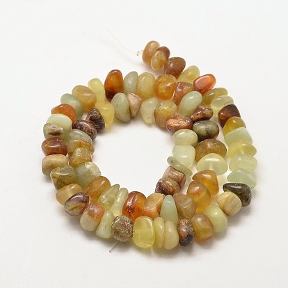 Pépites naturels de jade de Xiuyu brins de perles, 7~9x7~9mm, Trou: 1mm, Environ 72~83 pcs/chapelet, 15.7 pouce