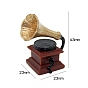 Miniature Resin Phonograph, for Dollhouse Accessories Pretending Prop Decorations