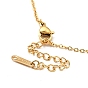 Collier pendentif anneaux interlock cristal strass, placage ionique (ip) 304 bijoux en acier inoxydable pour femmes