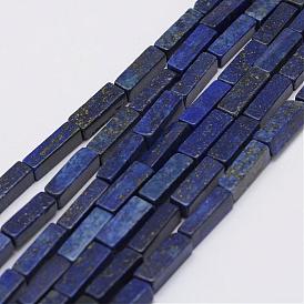 Natural Lapis Lazuli Beads Strands, Dyed, Cuboid