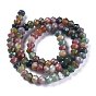 Natural Indian Agate Beads Strands, Bicone