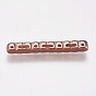 Brass Micro Pave Cubic Zirconia Spacer Bars, Clear