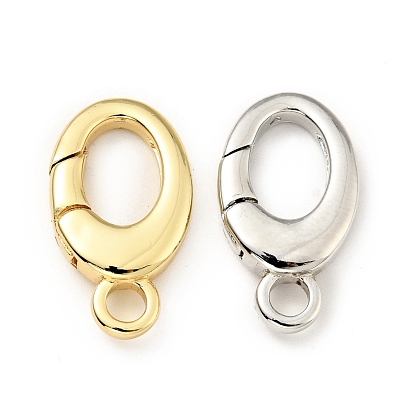 Brass Spring Gate Rings, Oval, Cadmium Free & Lead Free