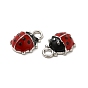 Alloy Enamel Charms, 3D Ladybug Charms
