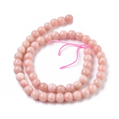 Natural Pink Opal Beads Strands, Round