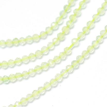 Prehnite naturelles perles brins, facette, ronde