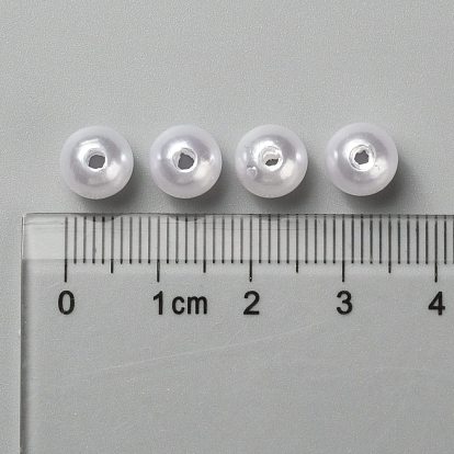 Billes en perles d'imitation en plastique abs, ronde