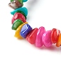 Бусины из натуральной крашеной ракушки, эластичные браслеты для детей