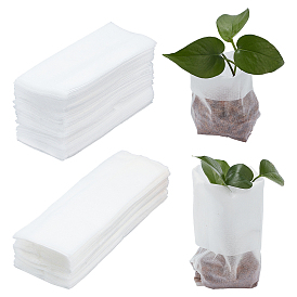 PandaHall Elite 160Pcs 2 Style Rectangle No-woven Fabric Planting Bag, Plant Supplies