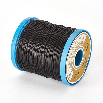 Cordons cirés ronds, cordon micro macramé, fil à coudre cuir polyester, pour la fabrication de bracelets, perlage, artisanat, reliure