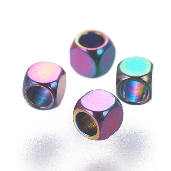 Placage ionique (ip) 304 billes d'espacement en acier inoxydable, cube