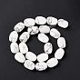 Natural Howlite Beads Strands, Twist Oval
