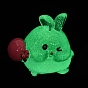Светящийся орнамент в виде кролика из смолы, Светящаяся в темноте минифигурка, украшение для дисплея мультяшного кролика