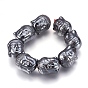 Non-magnetic Synthetic Hematite Bead Strands, Buddha