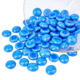 Opaque Flat Back Glass Cabochons, Half Round/Dome, for Vase Fillers, Aquarium Decor or Crafts