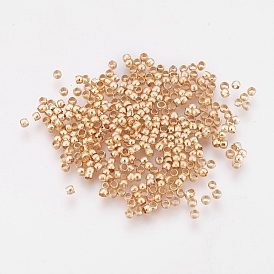 Brass Crimp Beads, Long-Lasting Plated, Rondelle