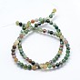 Natural Indian Agate  Round Beads Strands, 4mm, Hole: 1mm, about 106pcs/strand, 15.35 inch