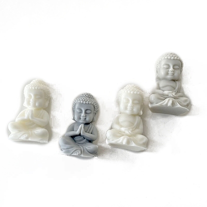 Estatua de Buda vela perfumada moldes de silicona de calidad alimentaria, moldes para hacer velas, molde para velas de aromaterapia