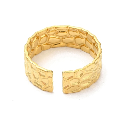 Ионное покрытие (ip) 304 манжета из нержавеющей стали, широкие кольца на пальцах, текстурированные открытые кольца для женщин