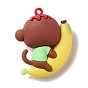 PVC Plastic Cartoon Pendants, Monkey with Banana