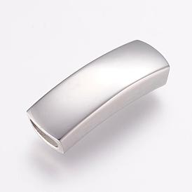 304 Stainless Steel Magnetic Clasps, Ion Plating (IP), Smooth Surface, Rectangle
