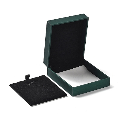 Boîtes d'emballage de bijoux en bois, avec une éponge à l'intérieur, pour les colliers, rectangle