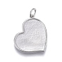 Brass Pendants, with Jump Rings, for Mother's Day, Long-Lasting Plated, Heart with Mother and Son