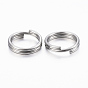 304 Stainless Steel Split Rings，Double Loops Jump Rings