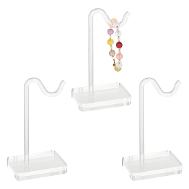 Fingerinspire Acrylic Bracelet Display Stands, for Shows, Wooden Bracelet Watch Display Stand