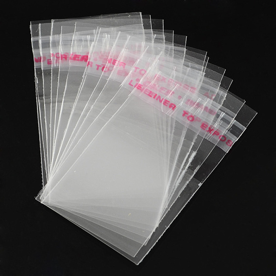 OPP Cellophane Bags, Rectangle, 5x3cm, Unilateral thickness: 0.035mm, Inner measure: 3x3cm